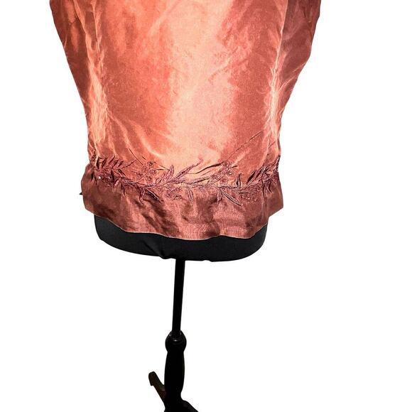 Anne Carson ladies size10 silk sequin lined rear zip Fairy goth vintage tank top - Picture 4 of 16